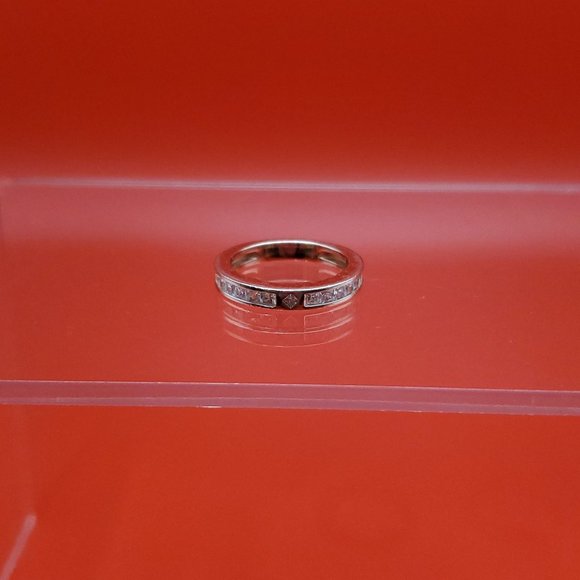 Size 5 Rose Gold Plated Over 925 Sterling Silver Beautiful CZ Ring - Picture 1 of 7